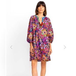 Johnny Was Eyes On You Poplin Mini Dress Size XS